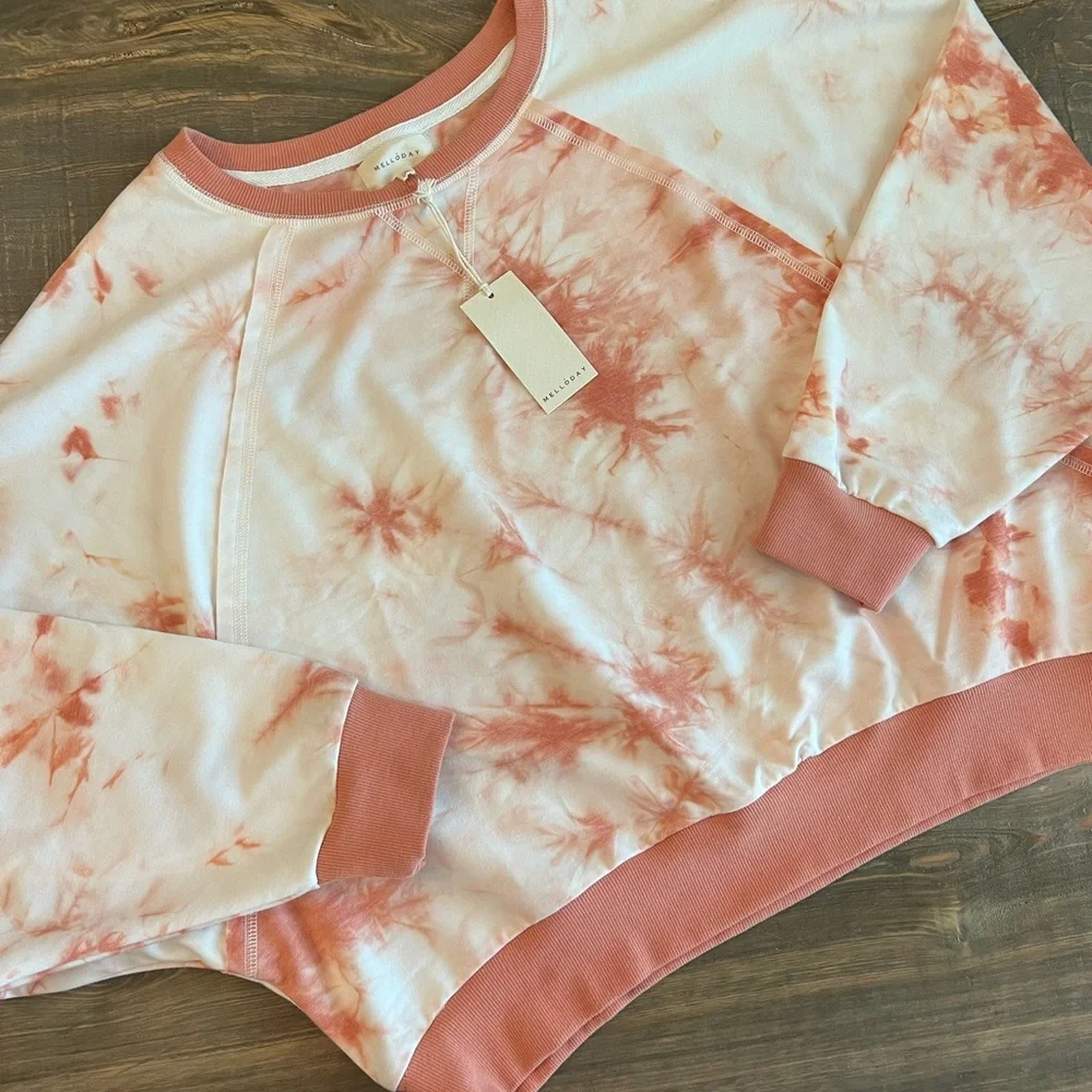 MELLODAY TIE DYE PULLOVER NEW SIZE MEDIUM - Picture 1 of 7